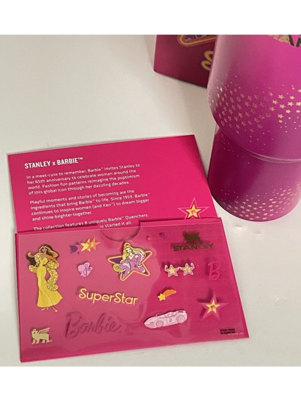 Stanley x Barbie SuperStar 40oz Quencher H20 Tumbler 65th Anniversary NIB 70's - Picture 2 of 9